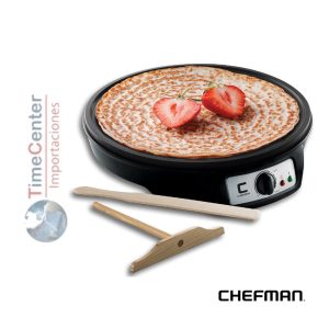 Crepera Redonda Chefman 12pulg. 1000w ctrl temperatura antiadherente