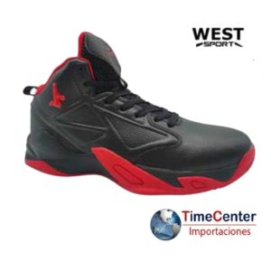 Zapatos Deportivos West Basketball Hombre JX8621M4 Color Negro y Rojo