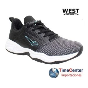 Zapatos Deportivos West Mujer JX8203AL Negro con Turquesa