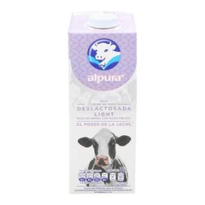 Leche deslactosada light Alpura 1 Lt. caja de 12