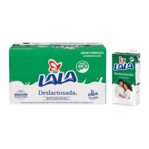 Caja de leche lala 12 pz de 1 lt c/u